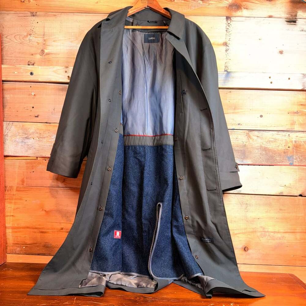 Sanyo Trench Coat Size R42 Green Breath Thermo